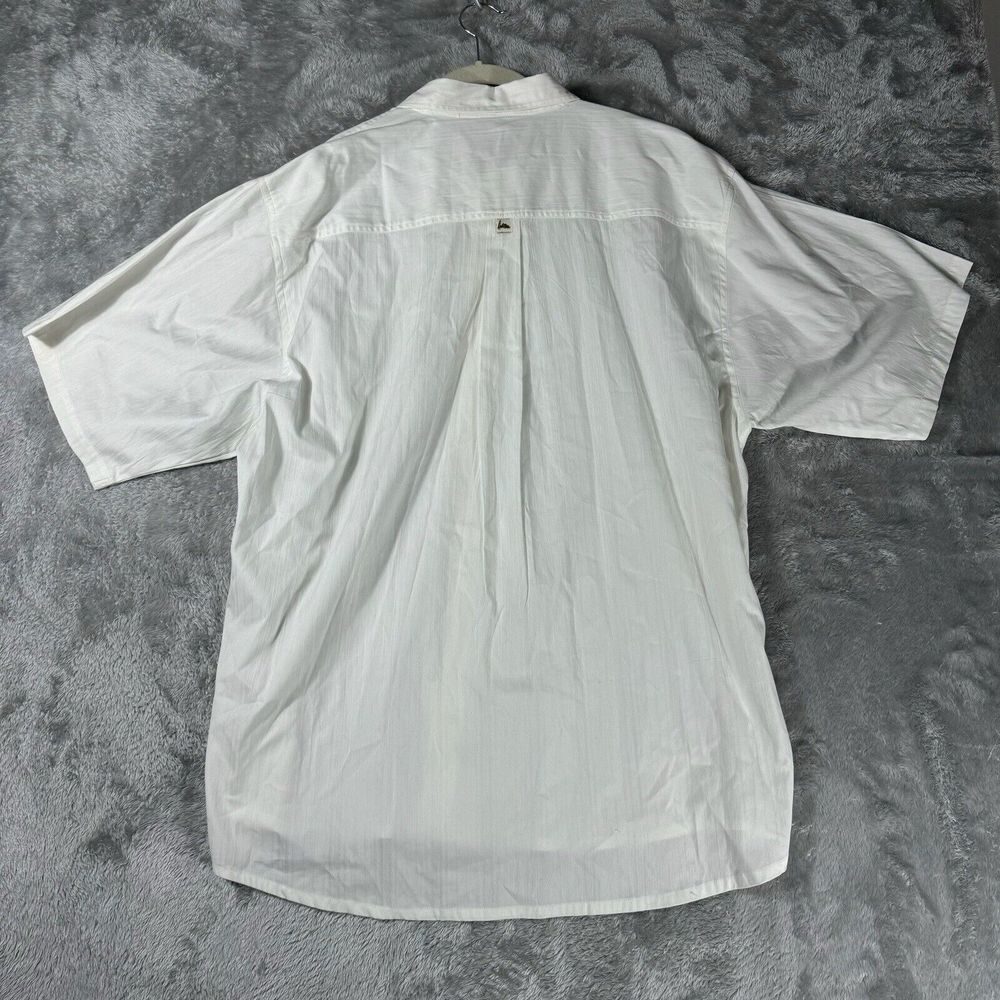 Blanc Du Nil Shirt Mens XL White Cotton‎ Hawaiian Tropical Resort Lightweight - Picture 7 of 8